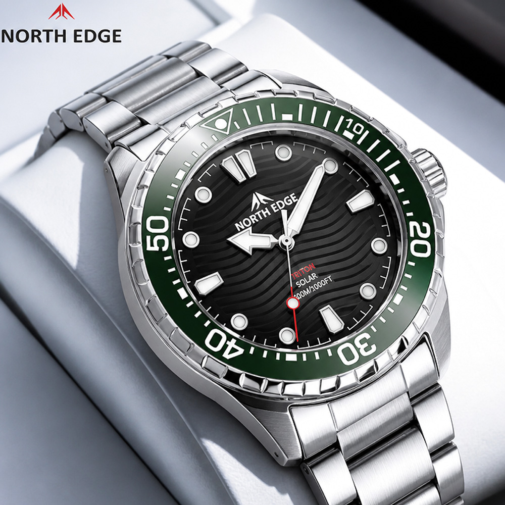 Compass Watch Luxury - NORTH EDGE TRITON Men Luxury Solar