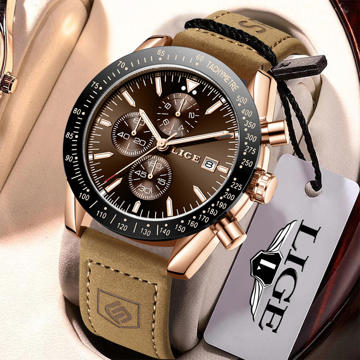 Luxury Watch Leather - LIGE Leather Watches Men Fashion Business