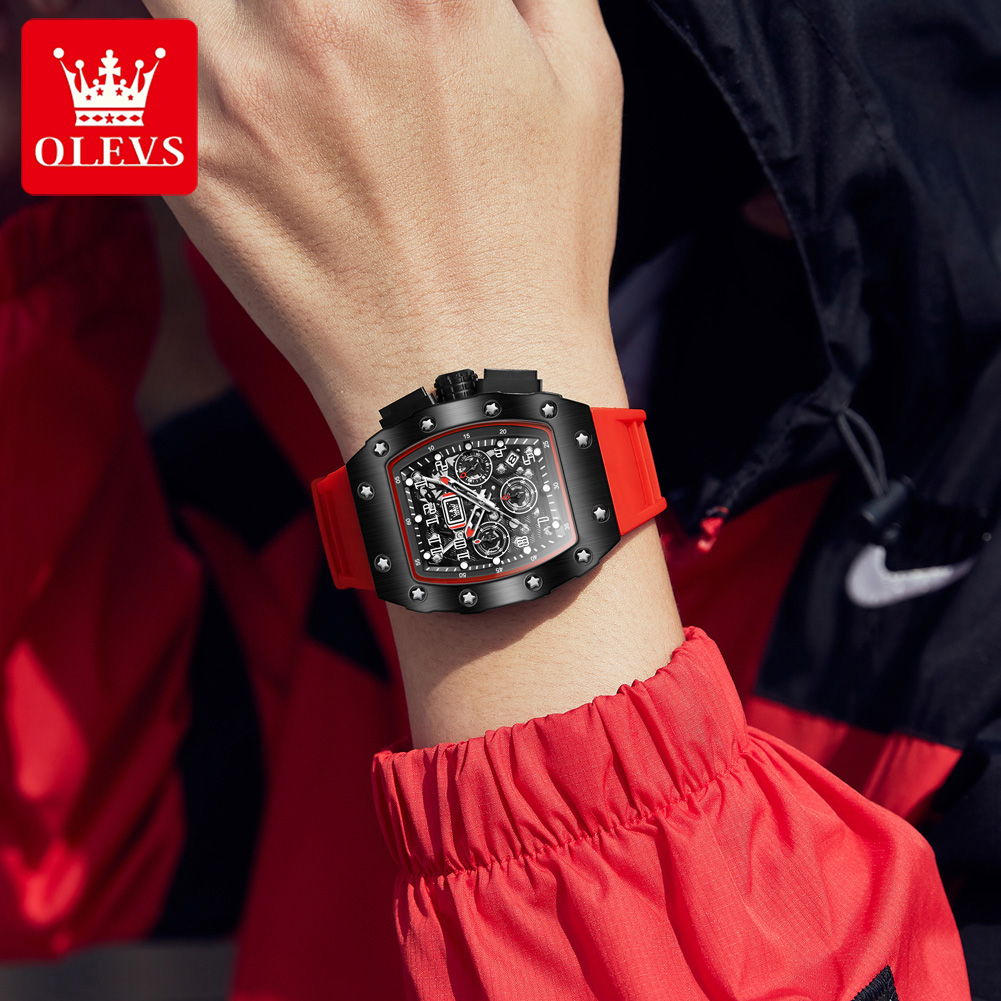 OLEVS 3608 Chronograph Quartz  - đánh giá và giá Luxury Watch Rubber Strap