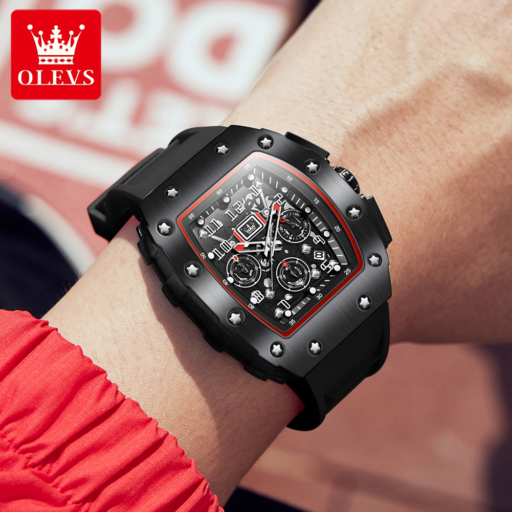 OLEVS 3608 Chronograph Quartz  - đánh giá và giá Luxury Watch Rubber Strap