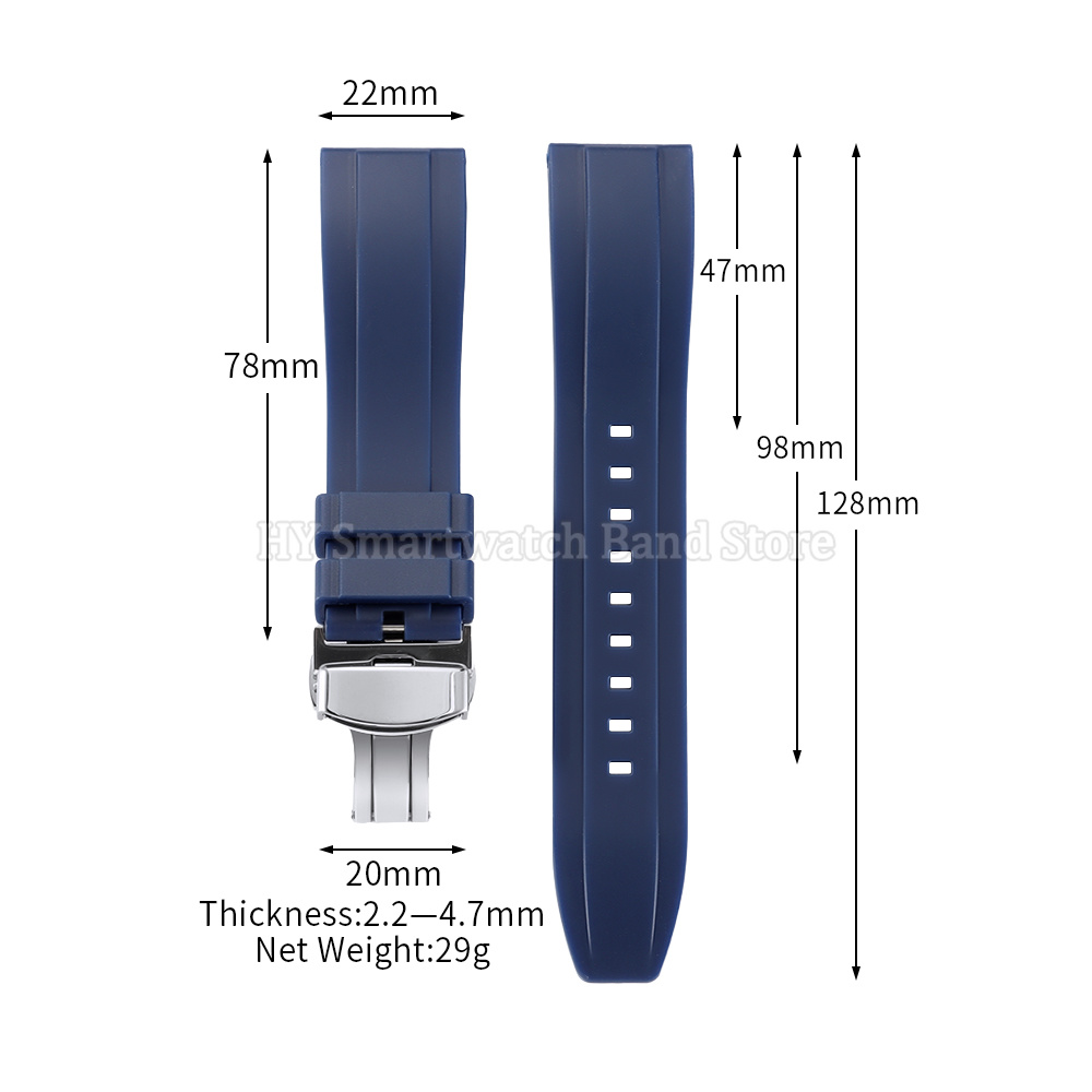 18mm 20mm 22mm 24mm Silicone W - đánh giá và giá Luxury Watch Rubber Strap