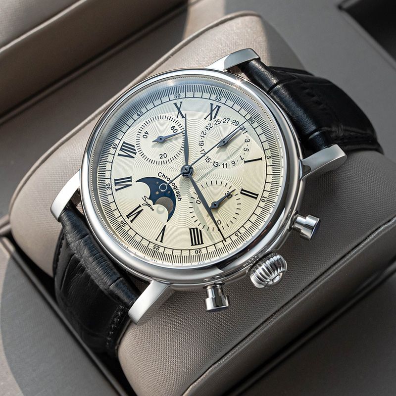 Sugess Cơ Nam Dây Hải Âu Phong - đánh giá và giá Moonphase Complication Watch