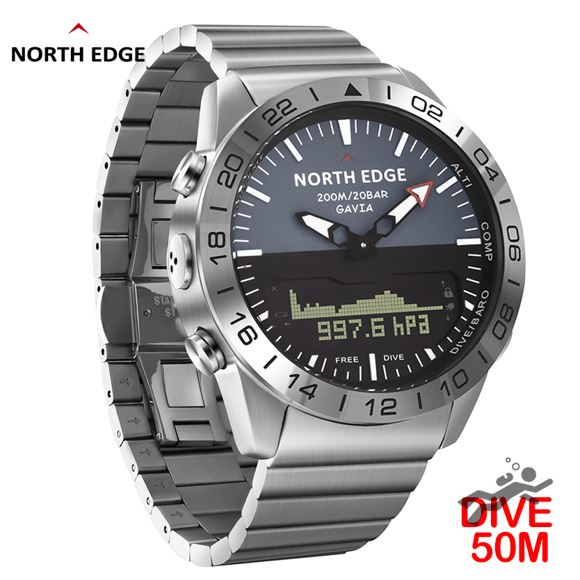 NORTH EDGE Mens Dive Watch Mil - đánh giá và giá Compass Watch Luxury