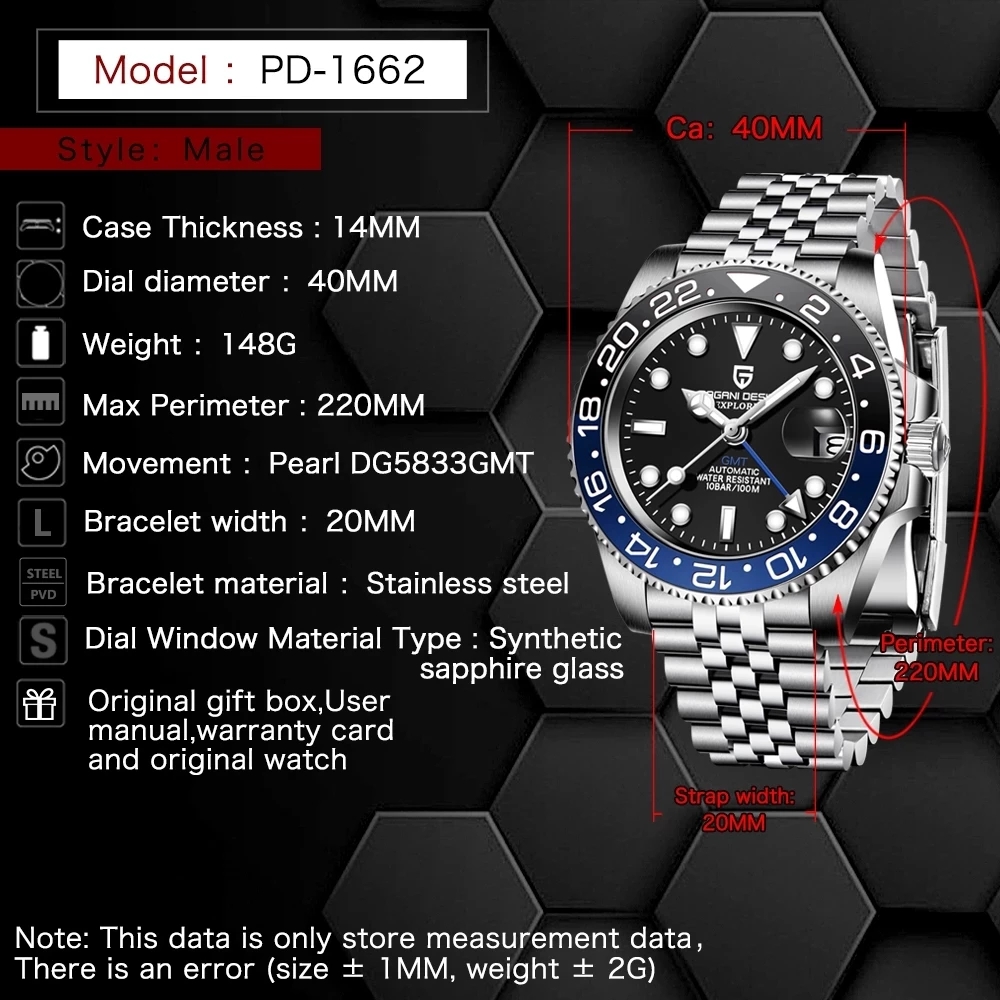PAGANI DESIGN 40MM Ceramic GMT - đánh giá và giá Luxury Watch La