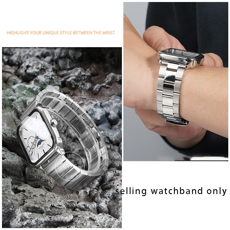 Solid steel watch strap wristb - đánh giá và giá Moonphase Complication Watch