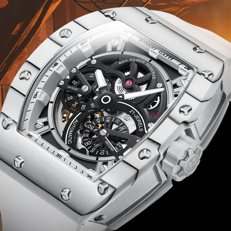 BONEST GATTI Men's Mechanical  - đánh giá và giá Luxury Watch Rubber Strap