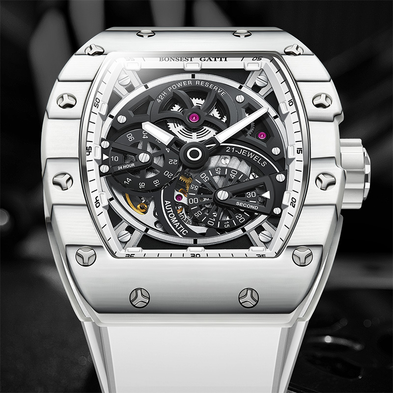 BONEST GATTI Men's Mechanical  - đánh giá và giá Luxury Watch Rubber Strap