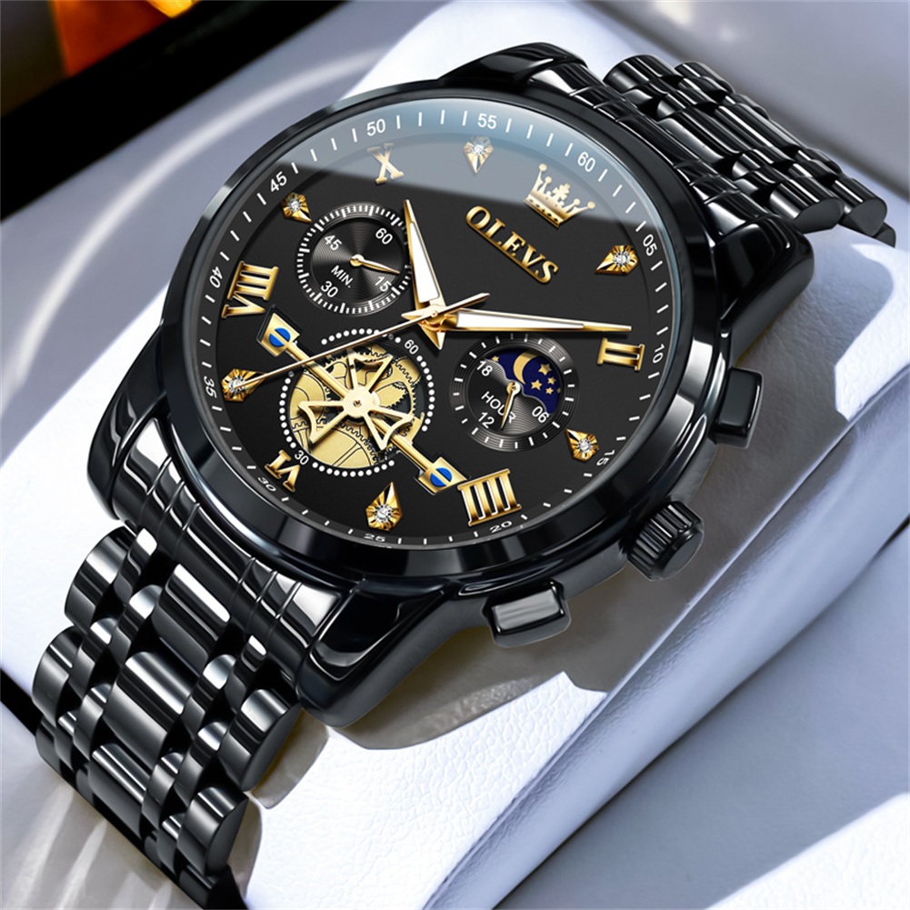 OLEVS Brand New Luxury Chronog - đánh giá và giá Luxury Watch Low Price