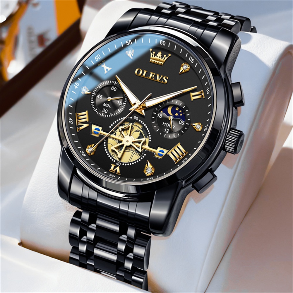 OLEVS Brand New Luxury Chronog - đánh giá và giá Luxury Watch Low Price