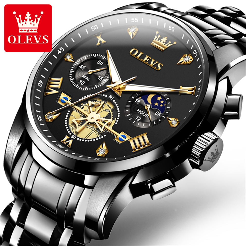 OLEVS Brand New Luxury Chronog - đánh giá và giá Luxury Watch Low Price