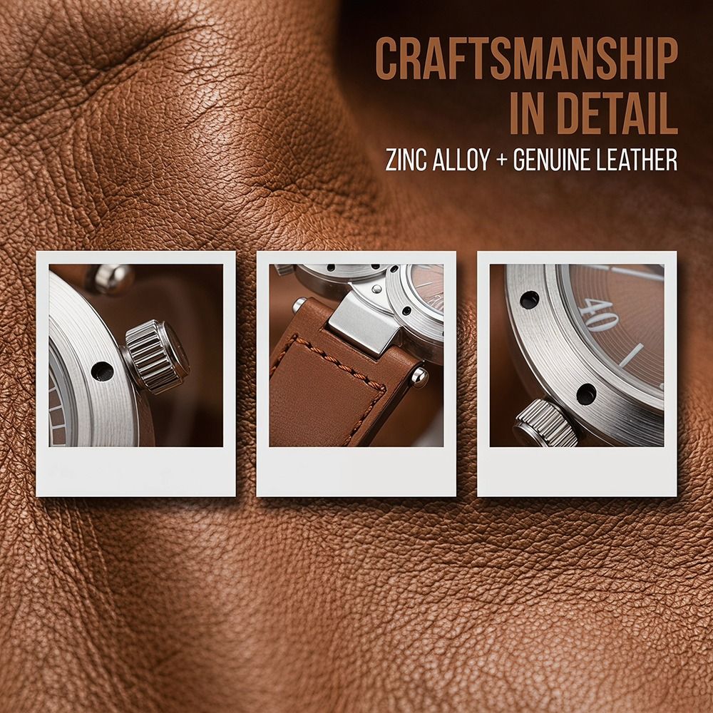 Luxury PU Leather Strap Big Fa - đánh giá và giá Compass Watch Luxury