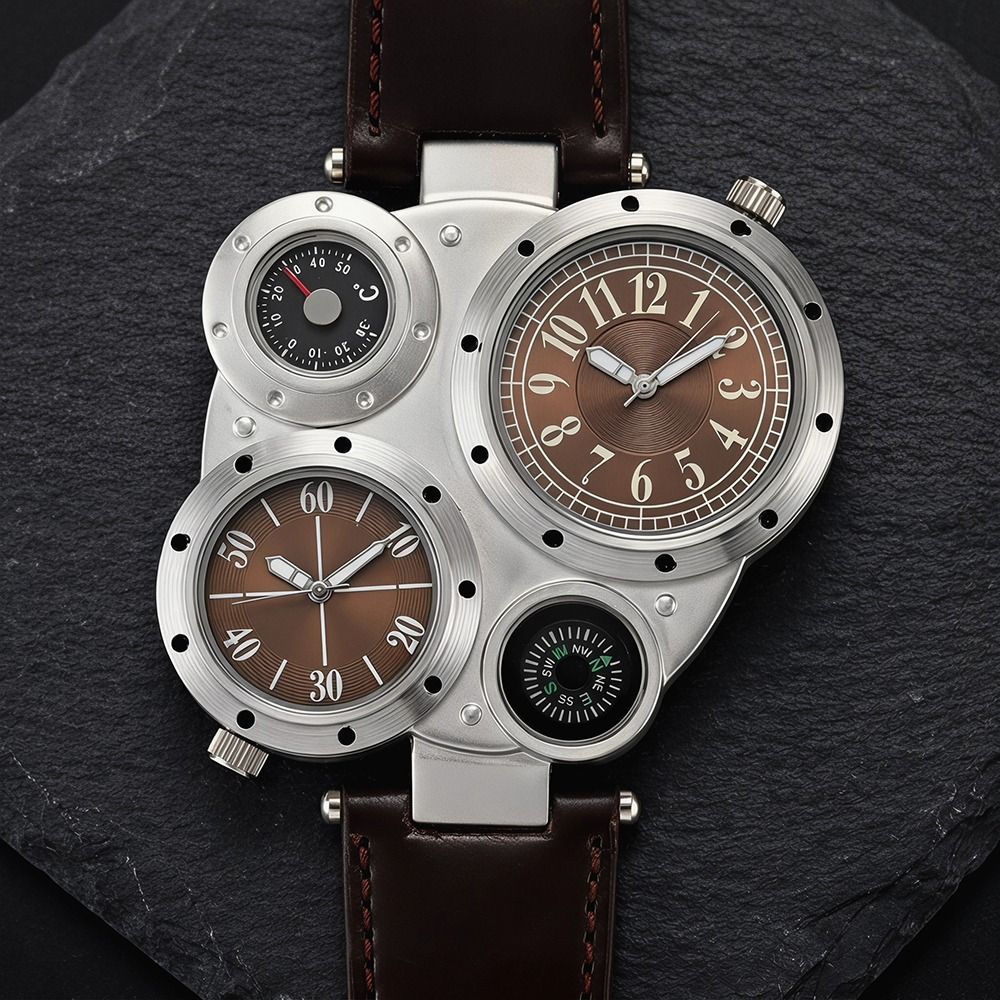 Luxury PU Leather Strap Big Fa - đánh giá và giá Compass Watch Luxury