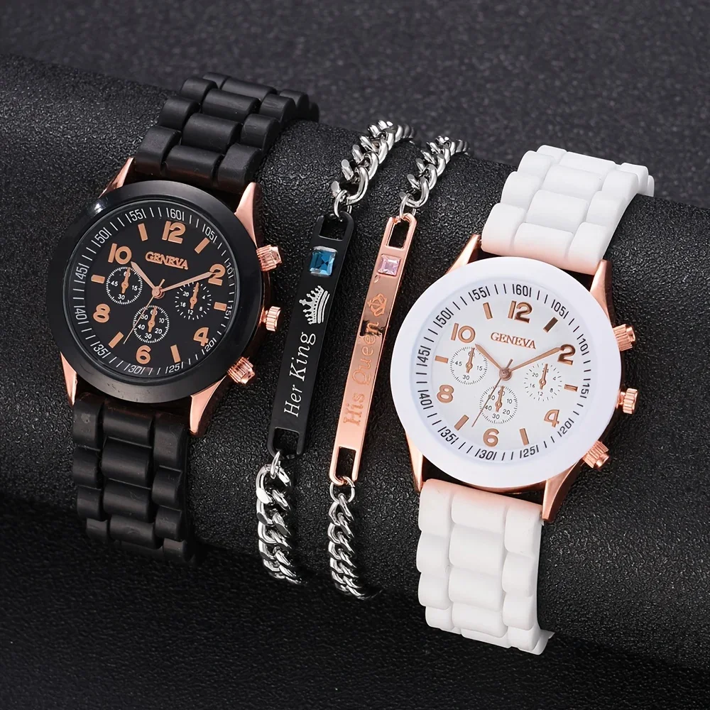 2Pcs Luxury Women's Watch Set  - đánh giá và giá Luxury Watch Rubber Strap