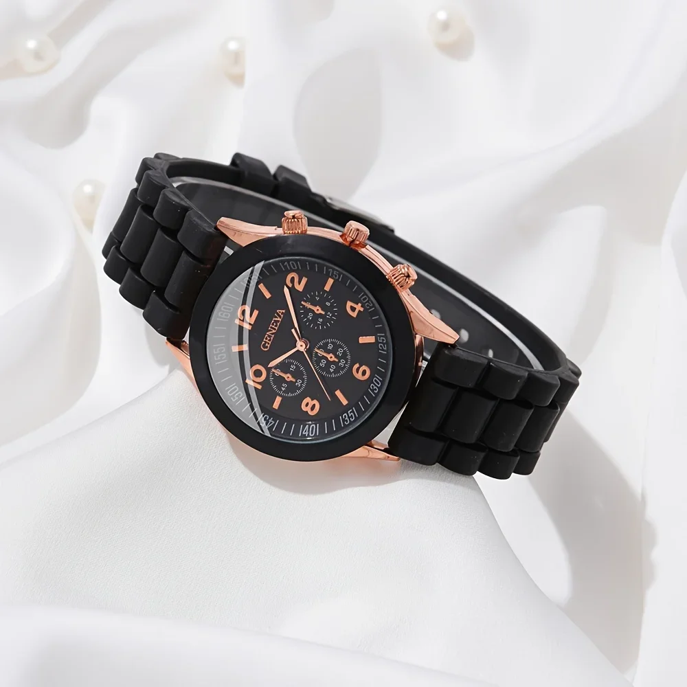 2Pcs Luxury Women's Watch Set  - đánh giá và giá Luxury Watch Rubber Strap