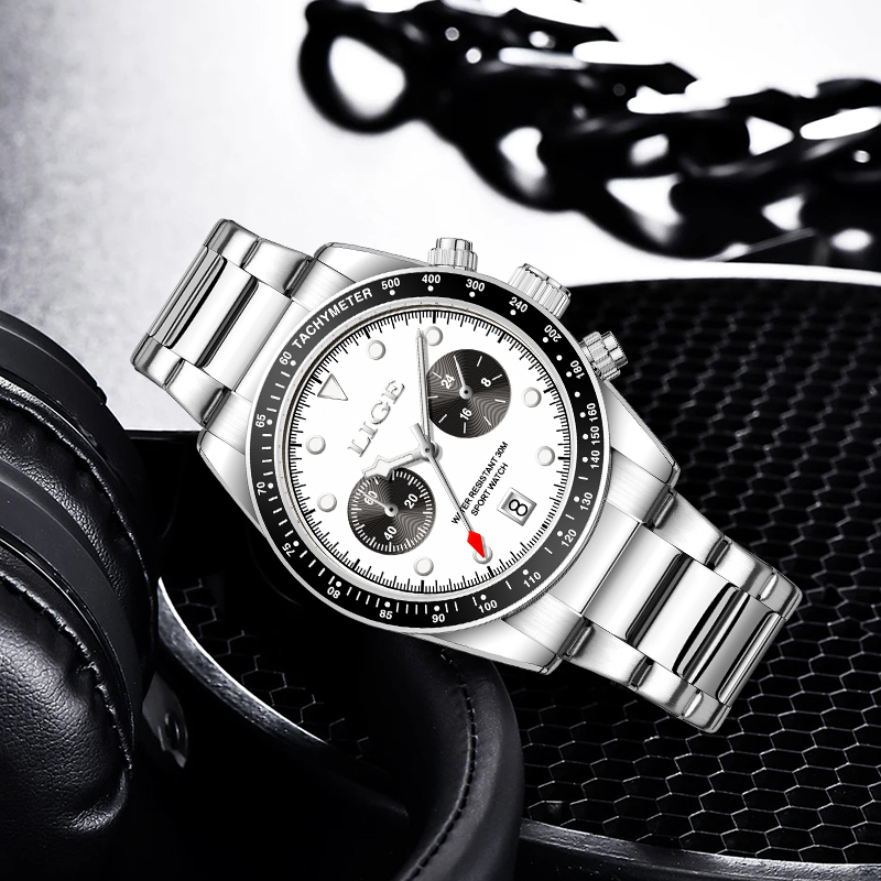 LIGE Brand Fashion Man Watch L - đánh giá và giá Luxury Watch Low Price