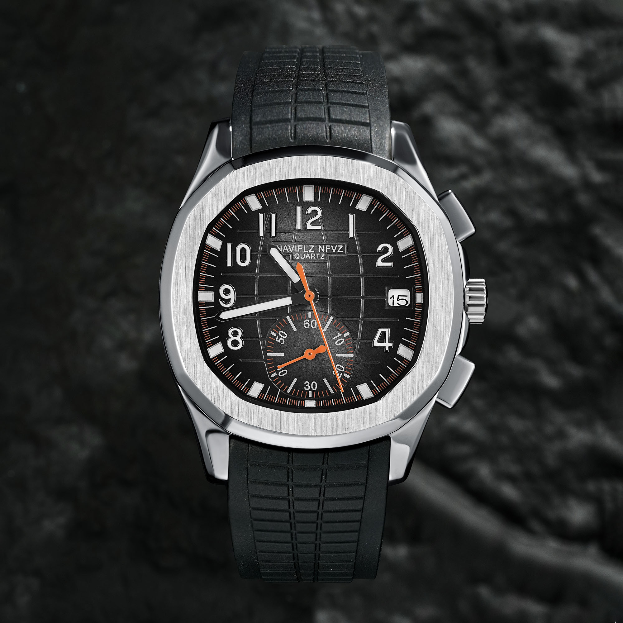40MM Men's Luxury Watch NAVIFL - đánh giá và giá Luxury Watch Rubber Strap