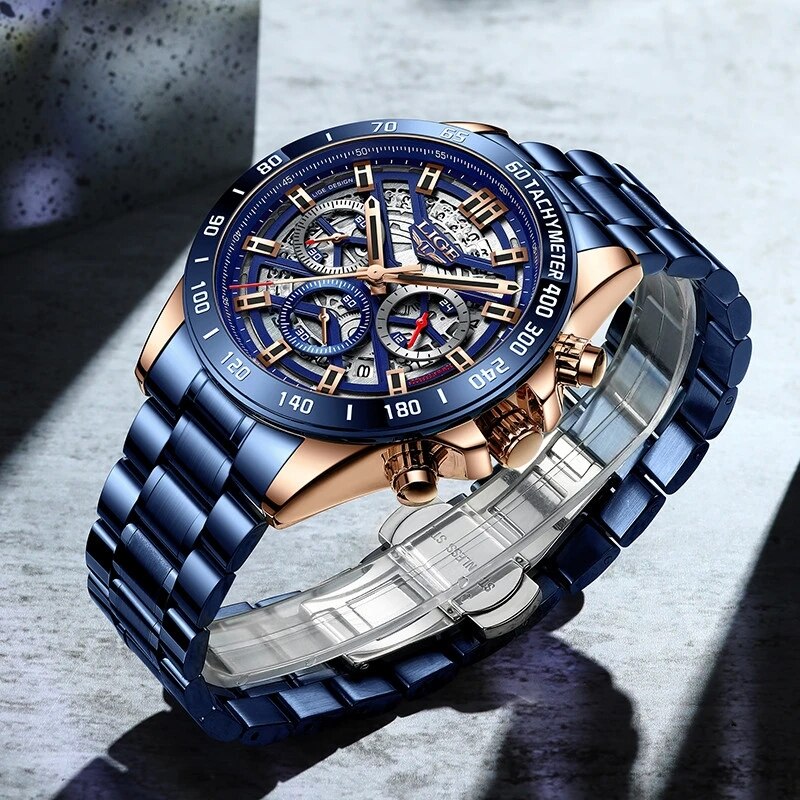 LIGE 2024 New Men Watch Top Br - đánh giá và giá Luxury Watch Low Price