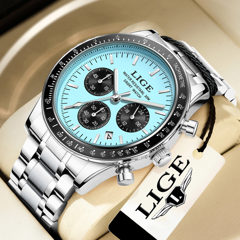LIGE Top Brand Luxury New Men  - đánh giá và giá Luxury Watch Low Price