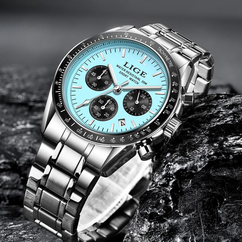LIGE Top Brand Luxury New Men  - đánh giá và giá Luxury Watch Low Price