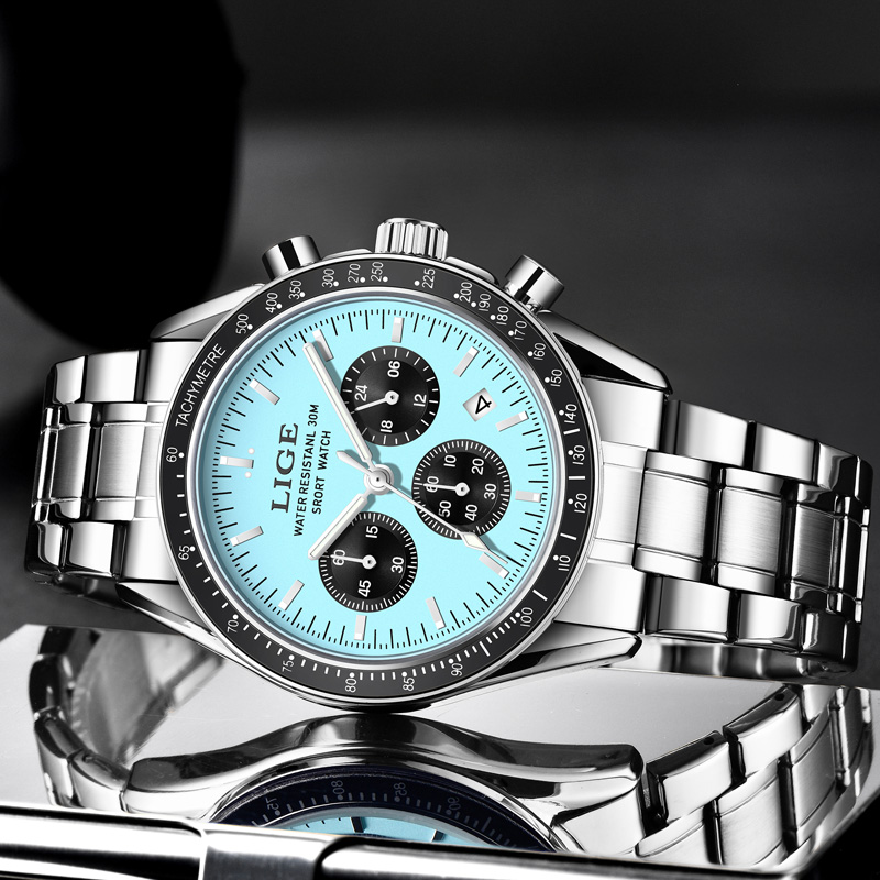 LIGE Top Brand Luxury New Men  - đánh giá và giá Luxury Watch Low Price