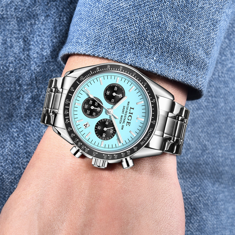 LIGE Top Brand Luxury New Men  - đánh giá và giá Luxury Watch Low Price