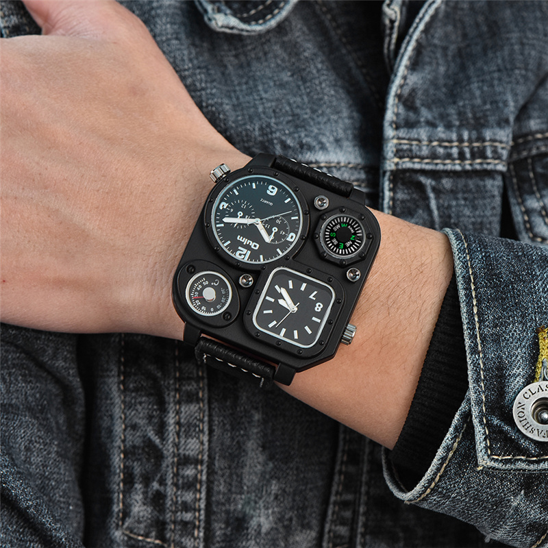 Oulm Đen Cổ Điển Thường Đồng H - đánh giá và giá Compass Watch Luxury
