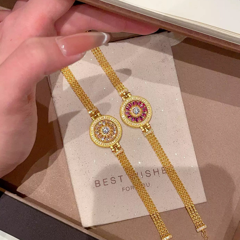 24k Gold 9999 Light Luxury Dia - đánh giá và giá Compass Watch Luxury