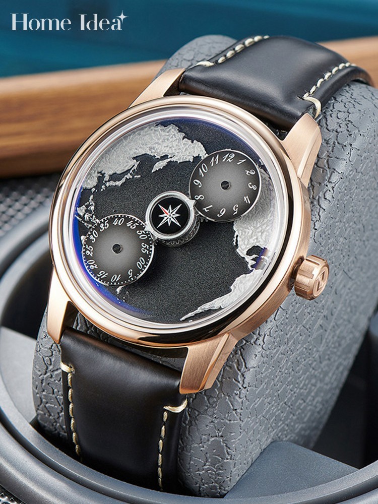 Casual Men Work Blue Planet Fu - đánh giá và giá Compass Watch Luxury