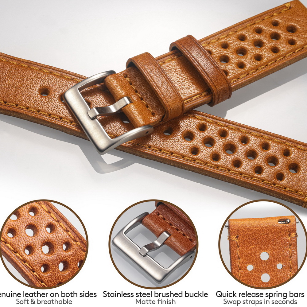 Hemsut Cowhide Watch Band Quic - đánh giá và giá Luxury Watch Rubber Strap