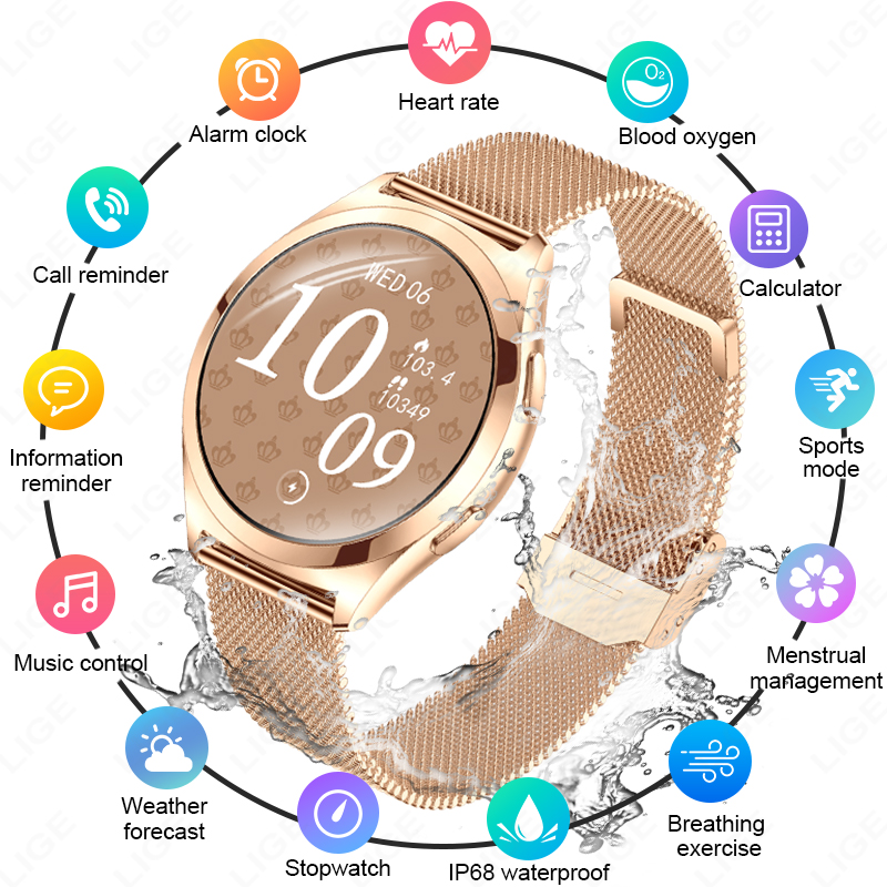 LIGE Luxury Smart Watch For Wo - đánh giá và giá Compass Watch Luxury