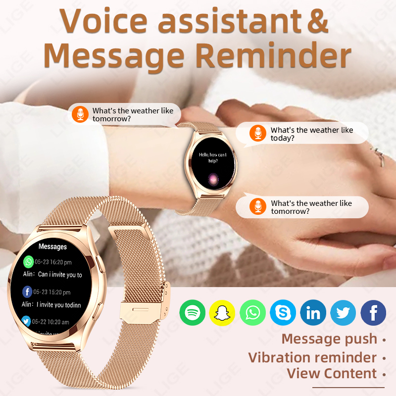 LIGE Luxury Smart Watch For Wo - đánh giá và giá Compass Watch Luxury