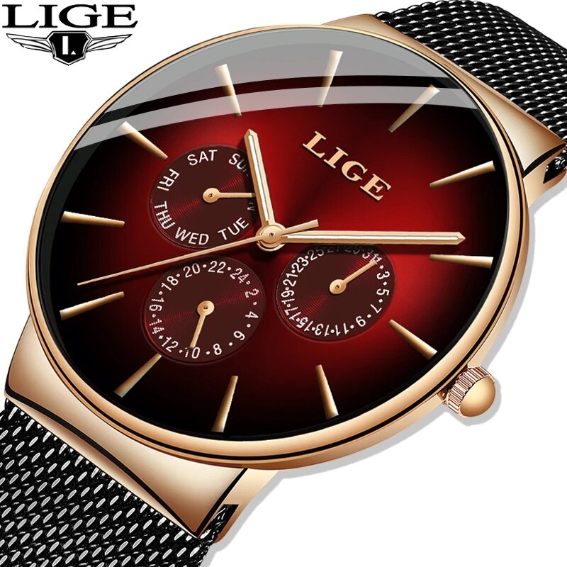 New Lige Fashion Mens Watches  - đánh giá và giá Luxury Watch Low Price