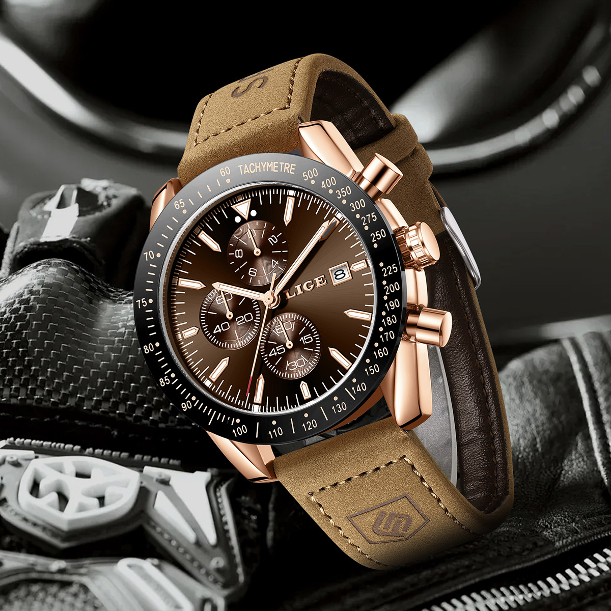 LIGE Leather Watches Men Fashi - đánh giá và giá Luxury Watch Leather