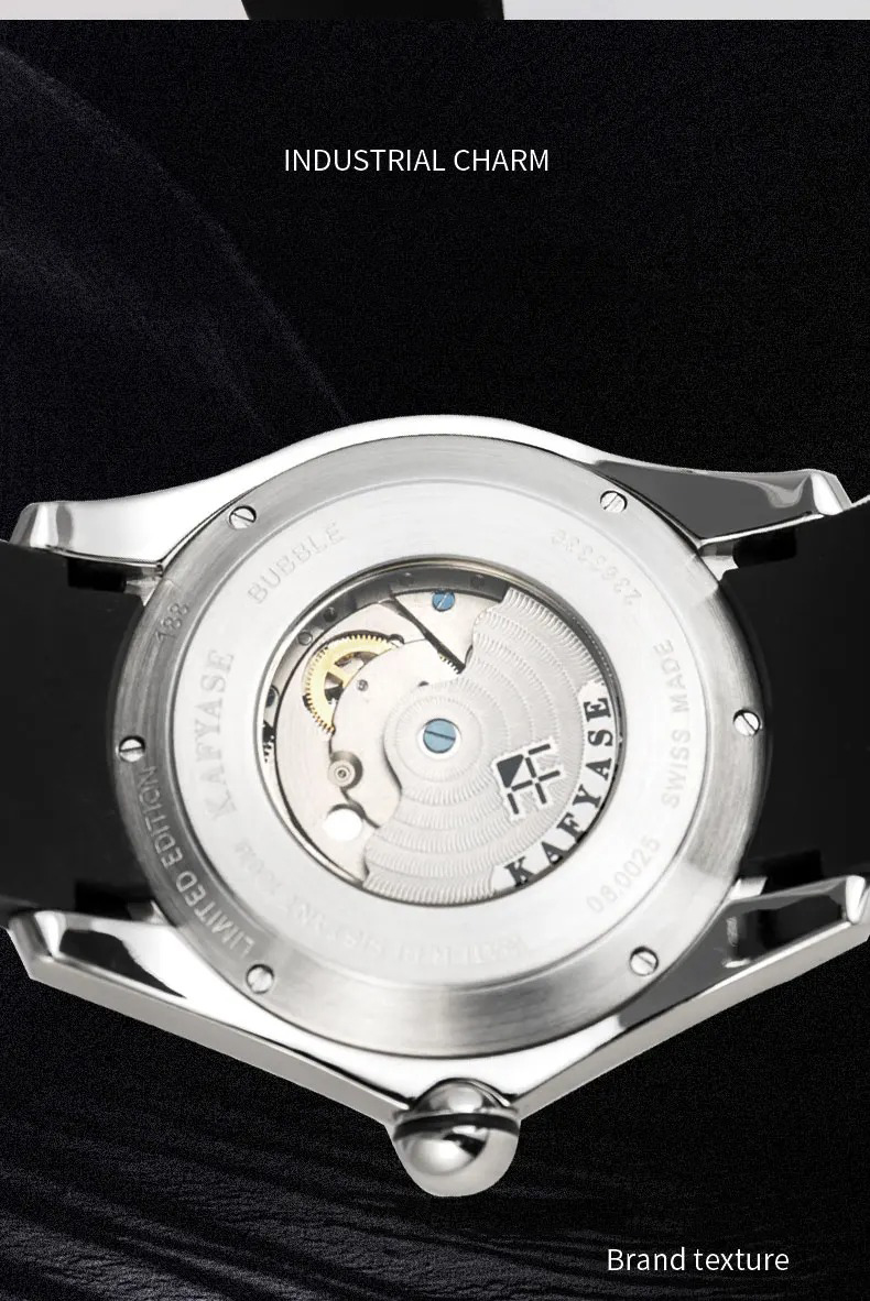 KAFYASE Men Automatic Watch 46 - đánh giá và giá Luxury Watch Rubber Strap