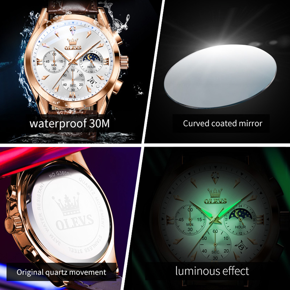 OLEVS Brand New Fashion Quartz - đánh giá và giá Luxury Watch Low Price