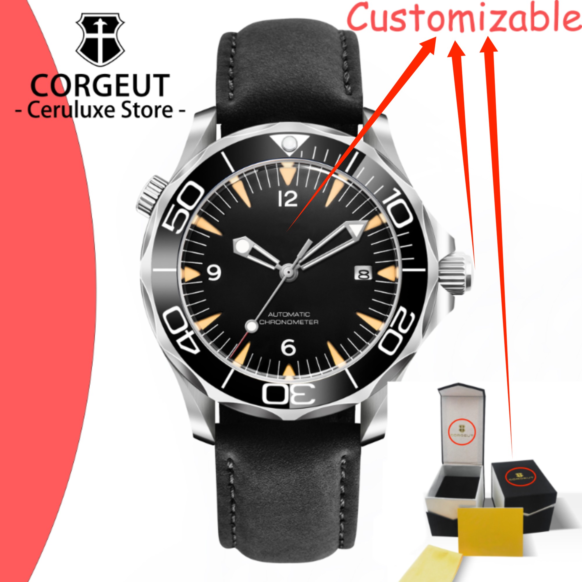 CUSTOM Logo Sapphire Glass Aut - đánh giá và giá Luxury Watch In Japan